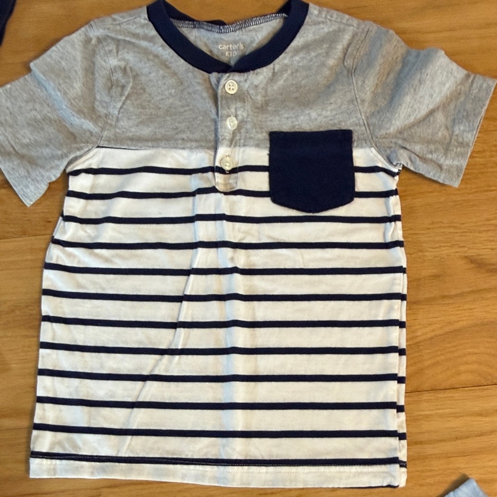 Kids 6 pc Casual Cozy Graphic Tees, and joggers bundle, Size 5/6 - Picture 5 of 14